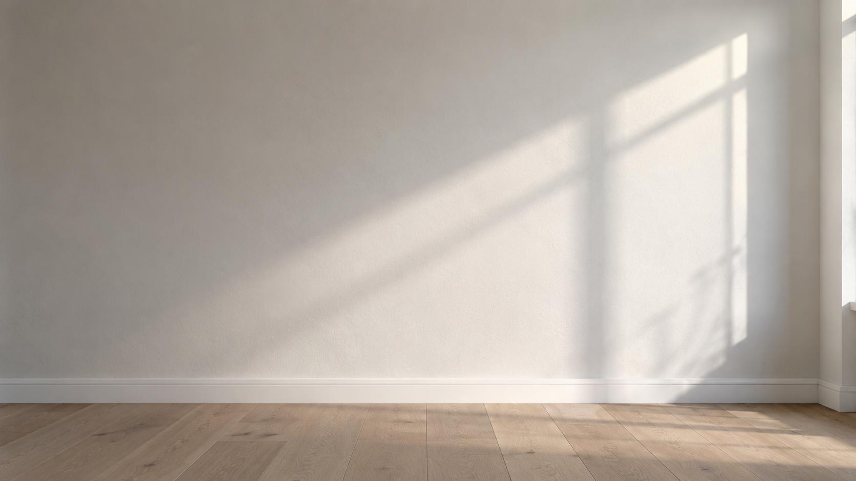 Glad gestucte wand met het licht van een raam erlangs